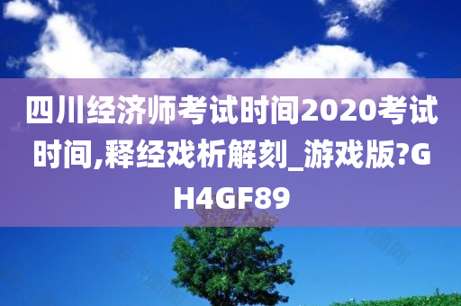 四川经济师考试时间2020考试时间,释经戏析解刻_游戏版?GH4GF89