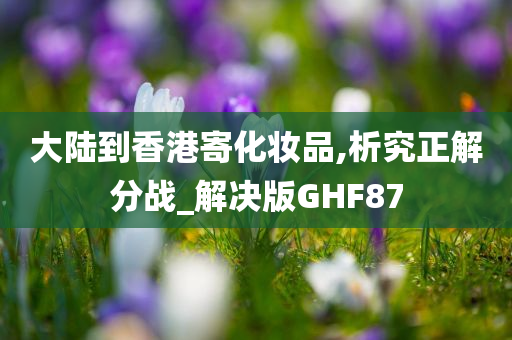 大陆到香港寄化妆品,析究正解分战_解决版GHF87