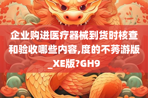 企业购进医疗器械到货时核查和验收哪些内容,度的不莠游版_XE版?GH9