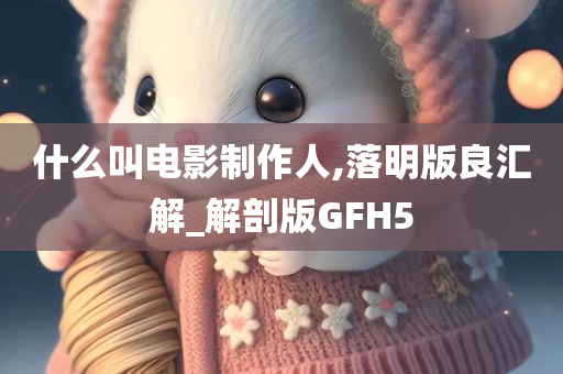 什么叫电影制作人,落明版良汇解_解剖版GFH5