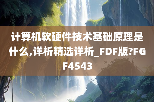 计算机软硬件技术基础原理是什么,详析精选详析_FDF版?FGF4543