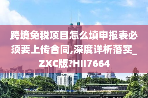 跨境免税项目怎么填申报表必须要上传合同,深度详析落实_ZXC版?HII7664