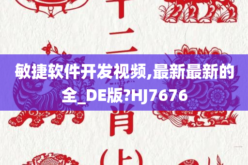 敏捷软件开发视频,最新最新的全_DE版?HJ7676