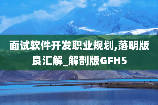 面试软件开发职业规划,落明版良汇解_解剖版GFH5