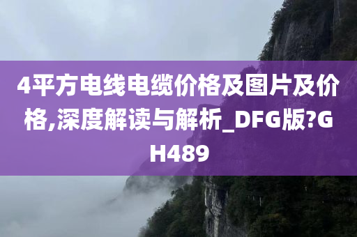 4平方电线电缆价格及图片及价格,深度解读与解析_DFG版?GH489