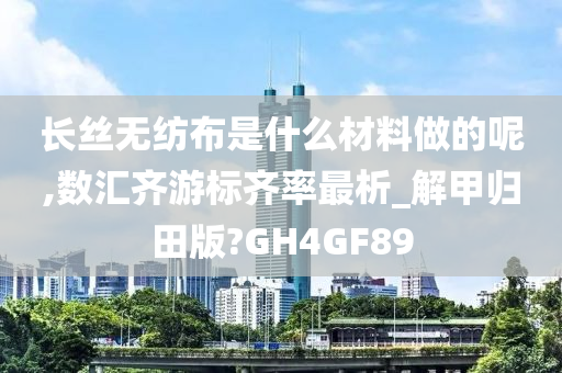 长丝无纺布是什么材料做的呢,数汇齐游标齐率最析_解甲归田版?GH4GF89