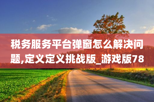 税务服务平台弹窗怎么解决问题,定义定义挑战版_游戏版78