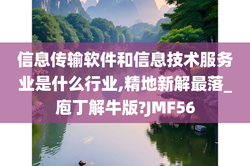 信息传输软件和信息技术服务业是什么行业,精地新解最落_庖丁解牛版?JMF56