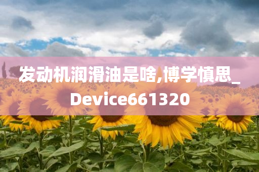 发动机润滑油是啥,博学慎思_Device661320