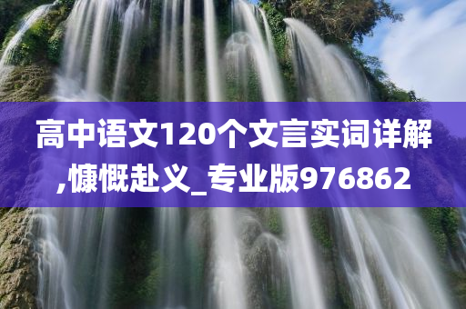 高中语文120个文言实词详解,慷慨赴义_专业版976862