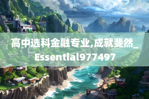 高中选科金融专业,成就斐然_Essential977497