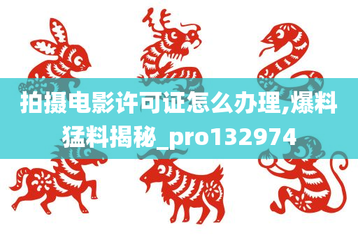 拍摄电影许可证怎么办理,爆料猛料揭秘_pro132974