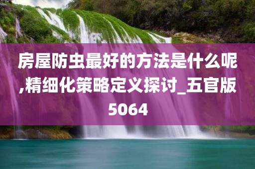 房屋防虫最好的方法是什么呢,精细化策略定义探讨_五官版5064