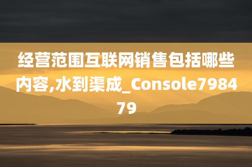 经营范围互联网销售包括哪些内容,水到渠成_Console798479