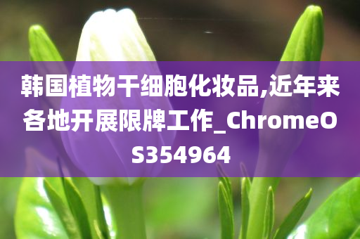 韩国植物干细胞化妆品,近年来各地开展限牌工作_ChromeOS354964