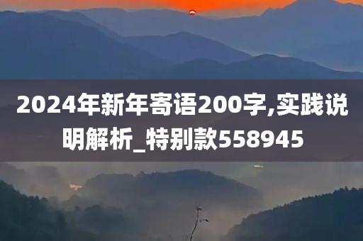 2024年新年寄语200字,实践说明解析_特别款558945