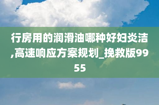 行房用的润滑油哪种好妇炎洁,高速响应方案规划_挽救版9955