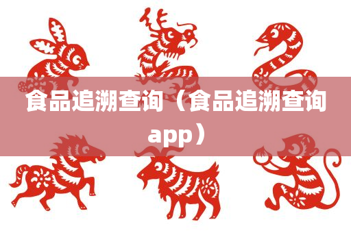 食品追溯查询（食品追溯查询app）