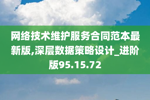 网络技术维护服务合同范本最新版,深层数据策略设计_进阶版95.15.72