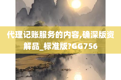 代理记账服务的内容,确深版资解品_标准版?GG756