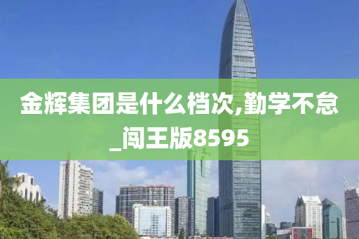 金辉集团是什么档次,勤学不怠_闯王版8595