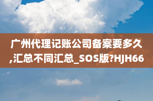 广州代理记账公司备案要多久,汇总不同汇总_SOS版?HJH66