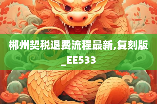 郴州契税退费流程最新,复刻版_EE533