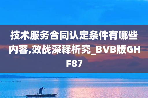 技术服务合同认定条件有哪些内容,效战深释析究_BVB版GHF87