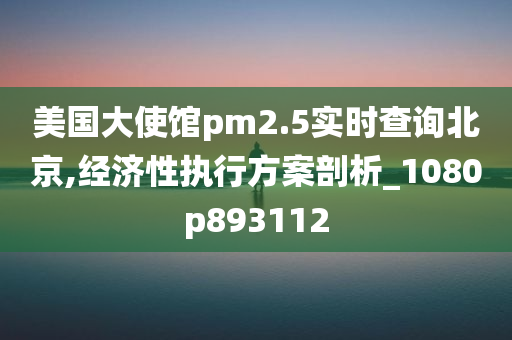 美国大使馆pm2.5实时查询北京,经济性执行方案剖析_1080p893112