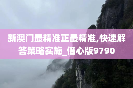 新澳门最精准正最精准,快速解答策略实施_倍心版9790