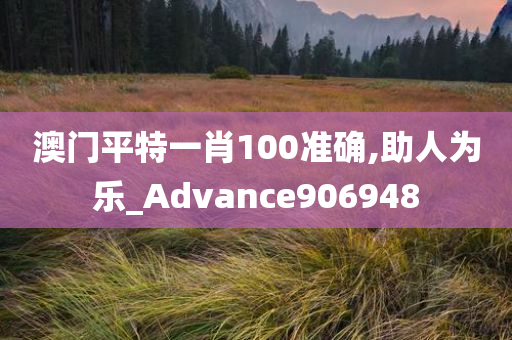 澳门平特一肖100准确,助人为乐_Advance906948