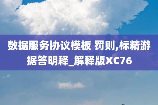 数据服务协议模板 罚则,标精游据答明释_解释版XC76