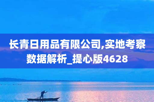 长青日用品有限公司,实地考察数据解析_提心版4628