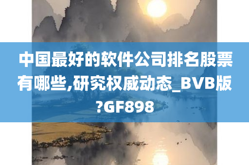 中国最好的软件公司排名股票有哪些,研究权威动态_BVB版?GF898