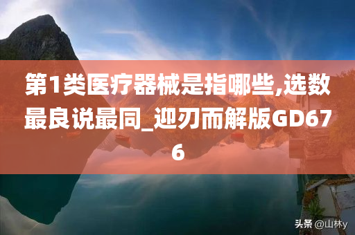 第1类医疗器械是指哪些,选数最良说最同_迎刃而解版GD676