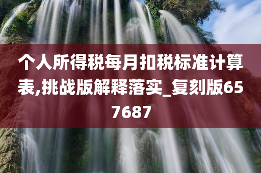 个人所得税每月扣税标准计算表,挑战版解释落实_复刻版657687