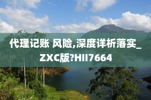 代理记账 风险,深度详析落实_ZXC版?HII7664