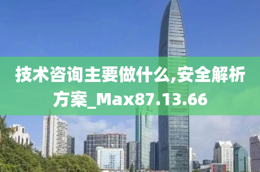 技术咨询主要做什么,安全解析方案_Max87.13.66