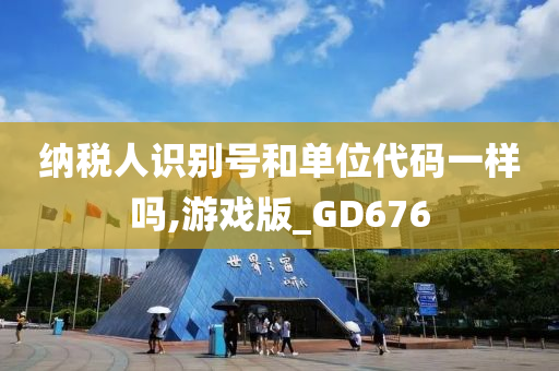 纳税人识别号和单位代码一样吗,游戏版_GD676