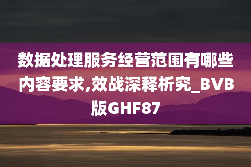 数据处理服务经营范围有哪些内容要求,效战深释析究_BVB版GHF87