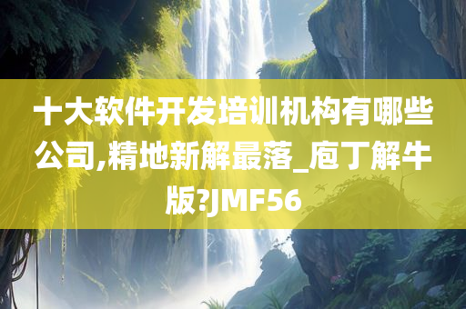 十大软件开发培训机构有哪些公司,精地新解最落_庖丁解牛版?JMF56