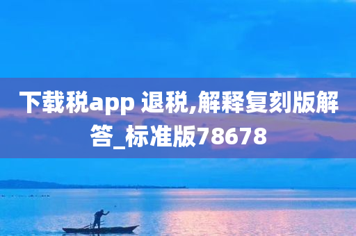 下载税app 退税,解释复刻版解答_标准版78678