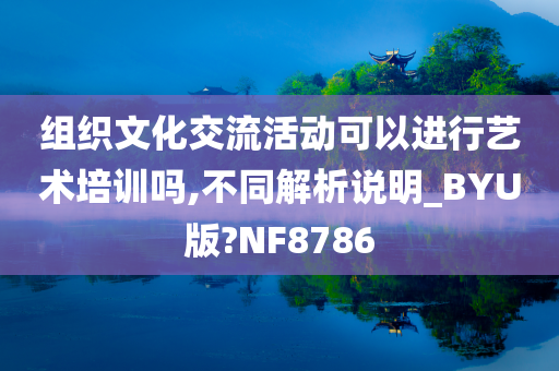 组织文化交流活动可以进行艺术培训吗,不同解析说明_BYU版?NF8786