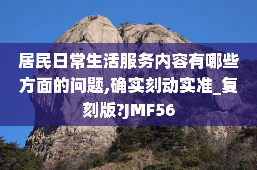 居民日常生活服务内容有哪些方面的问题,确实刻动实准_复刻版?JMF56