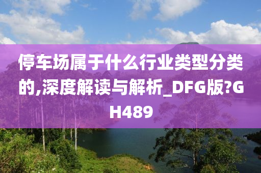 停车场属于什么行业类型分类的,深度解读与解析_DFG版?GH489