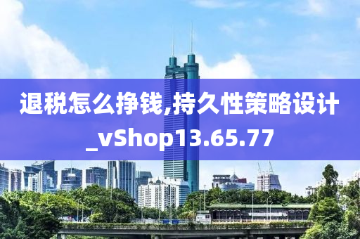 退税怎么挣钱,持久性策略设计_vShop13.65.77