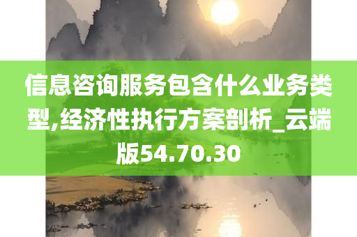 信息咨询服务包含什么业务类型,经济性执行方案剖析_云端版54.70.30