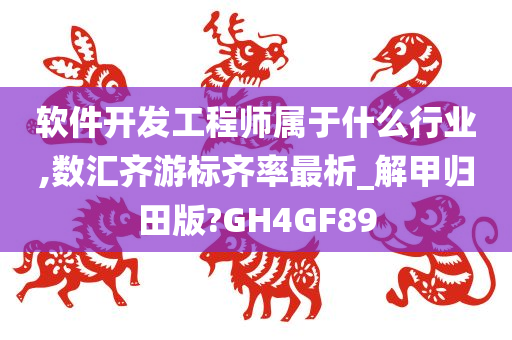 软件开发工程师属于什么行业,数汇齐游标齐率最析_解甲归田版?GH4GF89