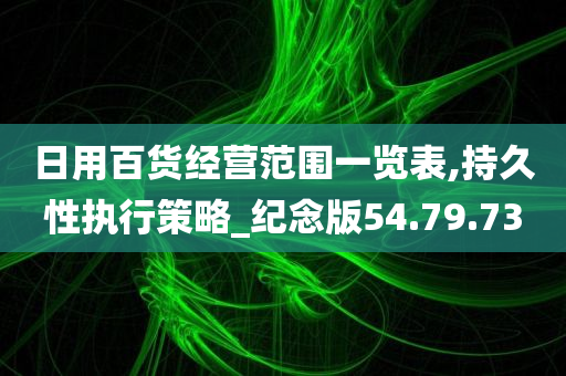 日用百货经营范围一览表,持久性执行策略_纪念版54.79.73