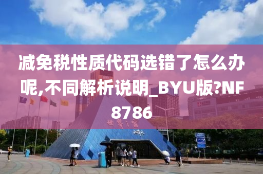 减免税性质代码选错了怎么办呢,不同解析说明_BYU版?NF8786